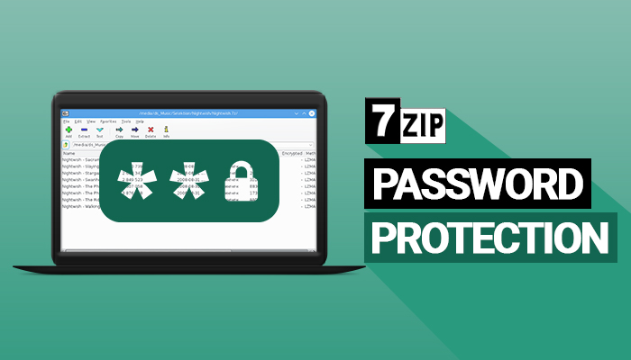 7zip पासवर्ड प्रोटेक्ट करें