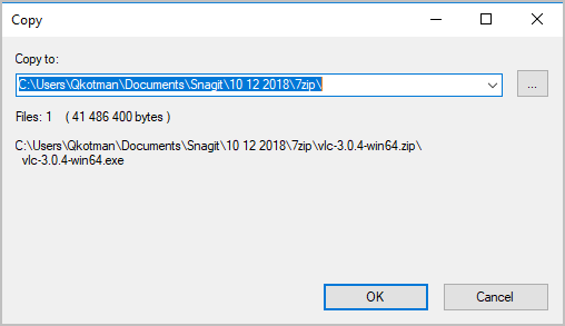 Choose the destination to Extract the file